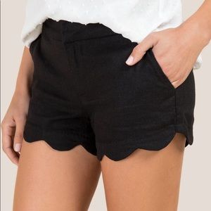 Black Francesca’s Scalloped Shorts